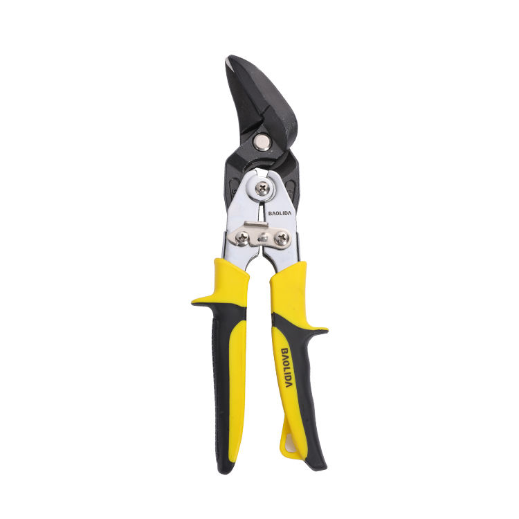 European market ideal offset power aviation tin snips right cut 10" With TPR handle