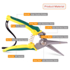 8" Garden Bypass Pruner Shears Tree Trimmer Ergonomic Gardening Tool Safe Lock Fruit Tree Pruning Shears Fruit Picking Scissors