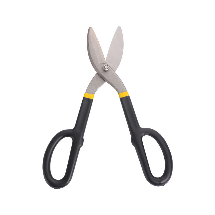 PVC Handle Sewing Scissors Tin Snips,American Type Tinsmith Straight Pattern Snips of Bigger Handle ,Iron Scissors