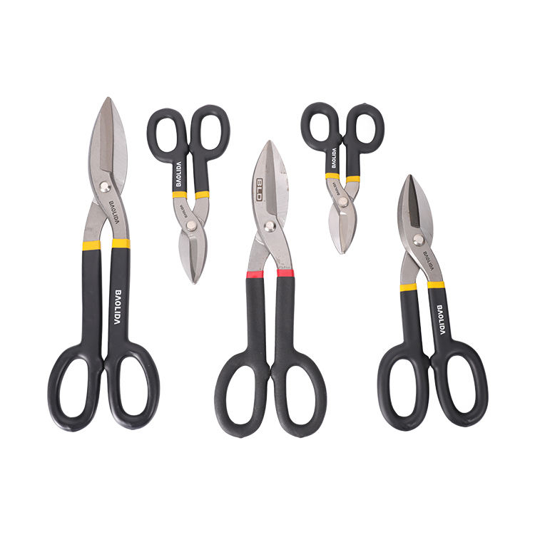 Factory Price American Type 10 Inch Iron Sheet Shears with double color Rubber handle