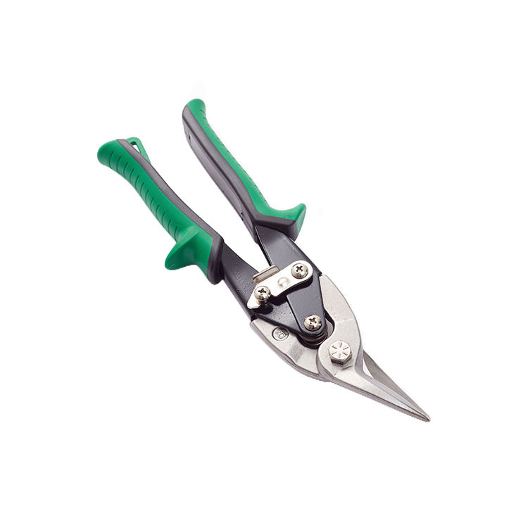 Aviation Tin Snips Set Straight Left and Right, Ergonomic Tyre Grip Handle with Hang Hole and Safety Latch