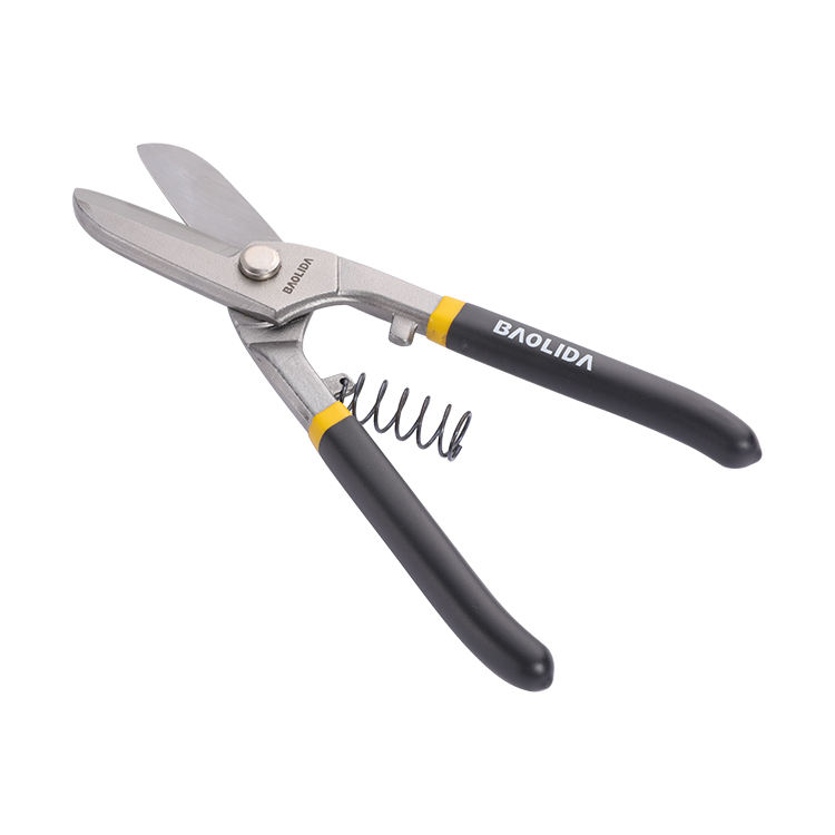 Tinman's Snips Tin Snips High Quality Iron Sheet Drop Forged Entirely Clipping Tools dipped handles for straight cutting