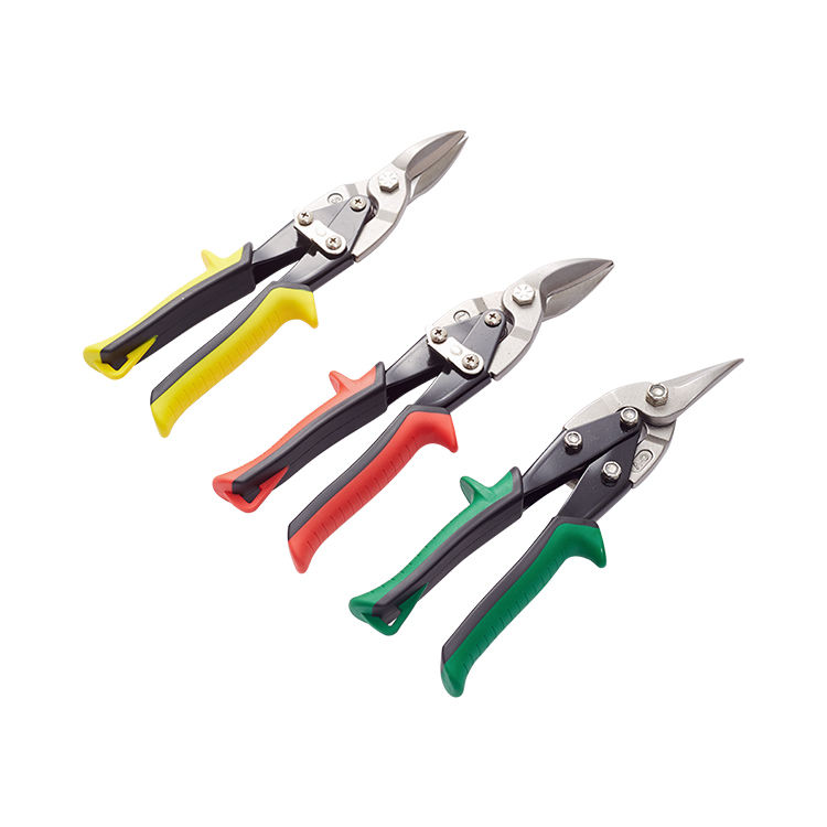 Factory Hot Sale Cutting Scissors Rubber Handle Straight Metal Aviation Tin Snip Sheet Shear