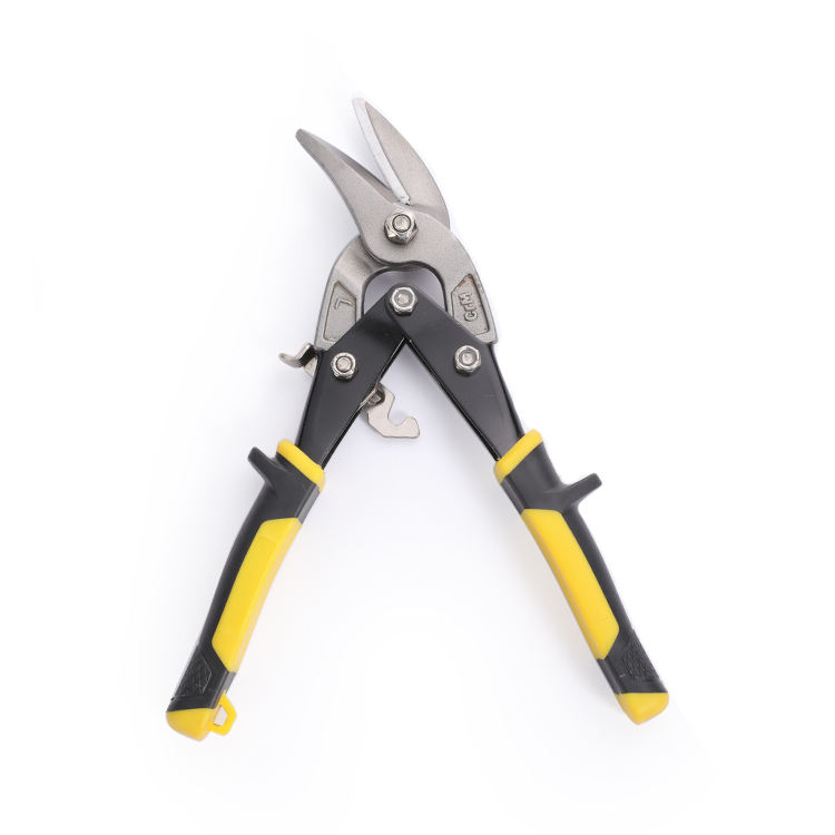 3 pcs Labor Saving Aviation Snips Set 40% Labour Saving Left, Right and Straight Cut Snips 10-inch Aviation Offset Snips