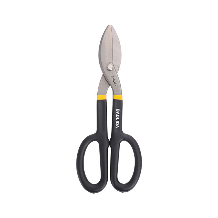 PVC Handle Sewing Scissors Tin Snips,American Type Tinsmith Straight Pattern Snips of Bigger Handle ,Iron Scissors