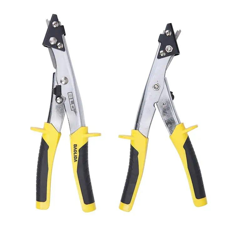 10" Metal Cutting Snips French Type Tin Snip Nibbler Shears with Built-in Curl Cutter Scissors