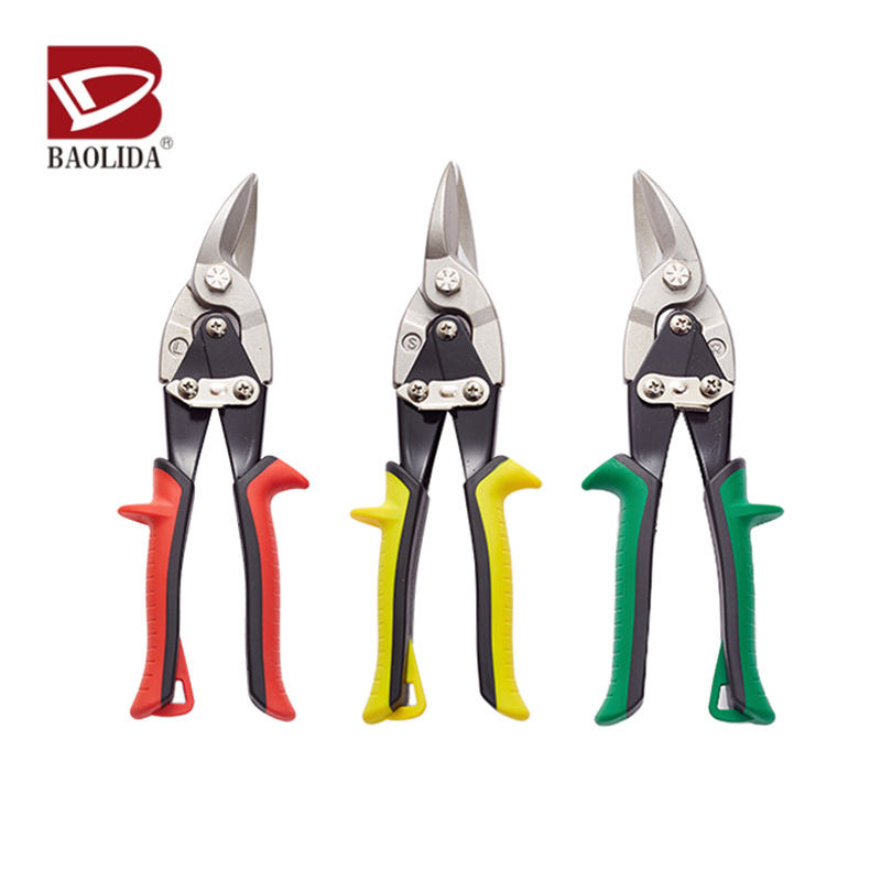 Professional high quality long scissors carbon steel snips cutting scissors aviation tin snip