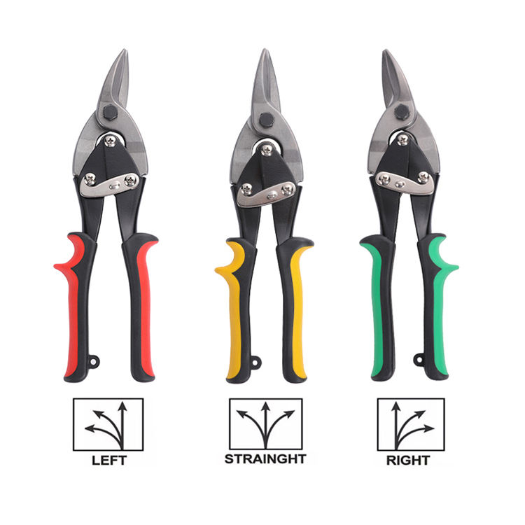 Hand Tool Industrial Grade Aviation Snips right left Aviation Tin Snips with CR-V Blade