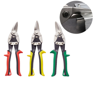 Aviation Tin Snips Set, Metal Cutter Shear for Cut Sheet Metal, Chrome Vanadium Steel, Straight Left and Right