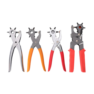 Manganese Steel Leather Chicken-Eye Pincher Punch Plier Eyelet Revolving Belt Hole Opening Forceps