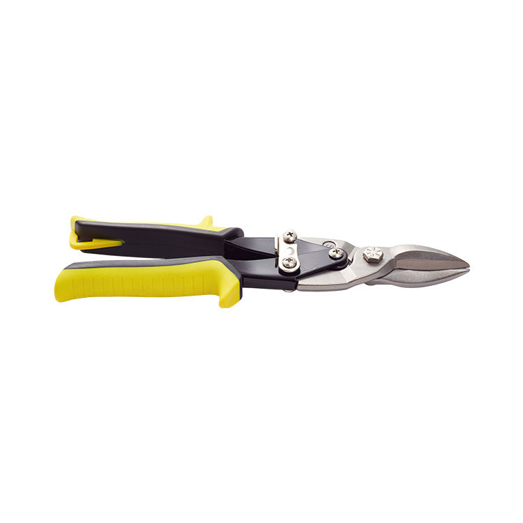 Factory Hot Sale Cutting Scissors Rubber Handle Straight Metal Aviation Tin Snip Sheet Shear