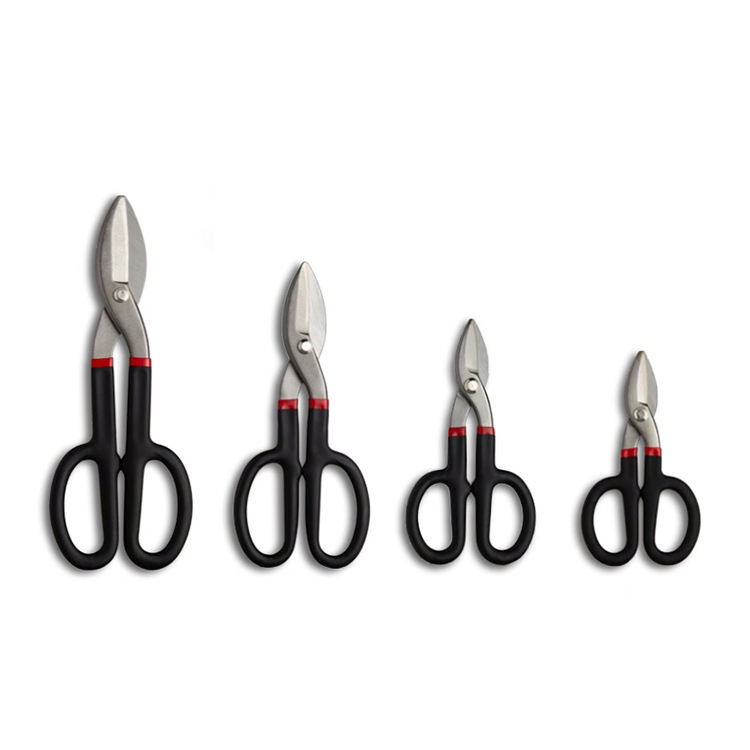 Customized Carbon Steel Iron Scissors Snipping Tools Hardware Electrical German Type Tin Snip