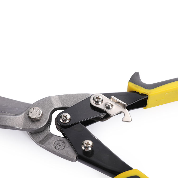 Hand tool long straight aviation shears chrome vanadium metal plate straight 12 inch aviation tin shears