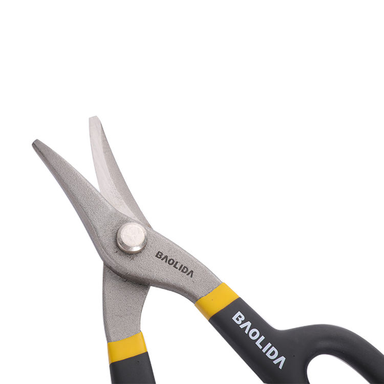 High Efficiency Carbon Steel Tin Snips Multi-purpose 7 Inch American Sharp-nosed Iron Scissors