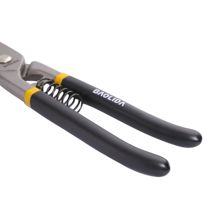 High quality carbon steel circular cutting snips 10" straight cut german type tin man's snipper