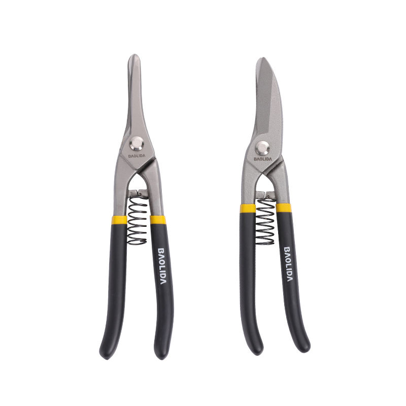 High quality carbon steel circular cutting snips 10" straight cut german type tin man's snipper