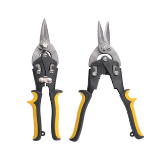 Two level stage design pliers Cr-V 10" high sharp cut tin Aviation household snips with TPR/PVC plastic handle