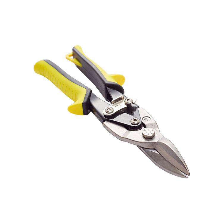 10 Inch Aviation Tin Snips, Straight Cut, Heavy Duty Metal Cutter for Cutting Sheet Metal, Chrome Vanadium Steel